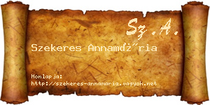 Szekeres Annamária névjegykártya