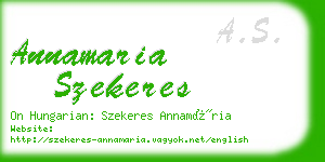 annamaria szekeres business card